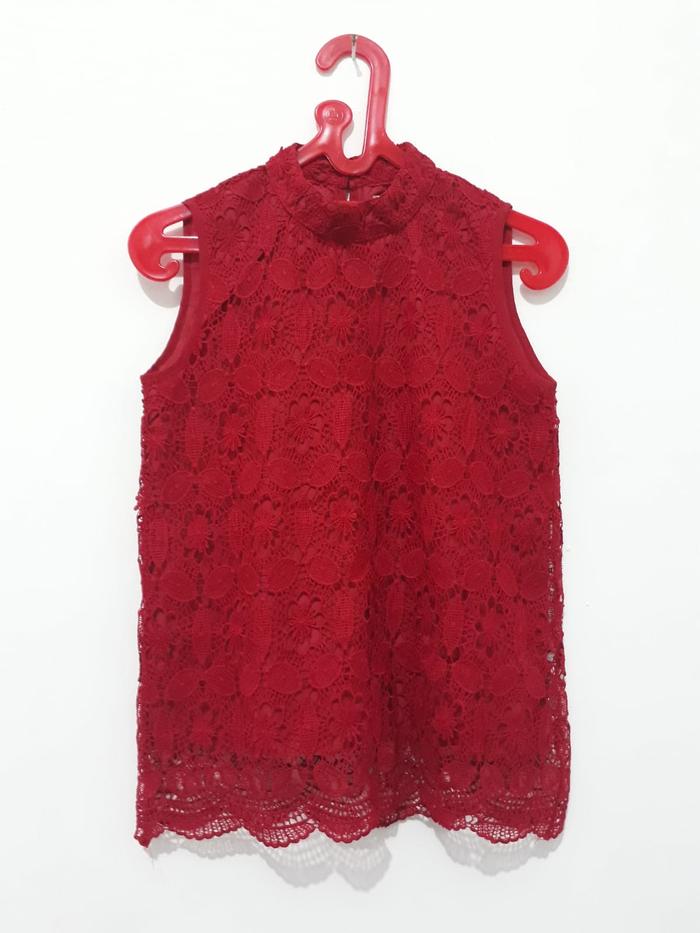thels.label - BLF Woman Blouse Red Brokat