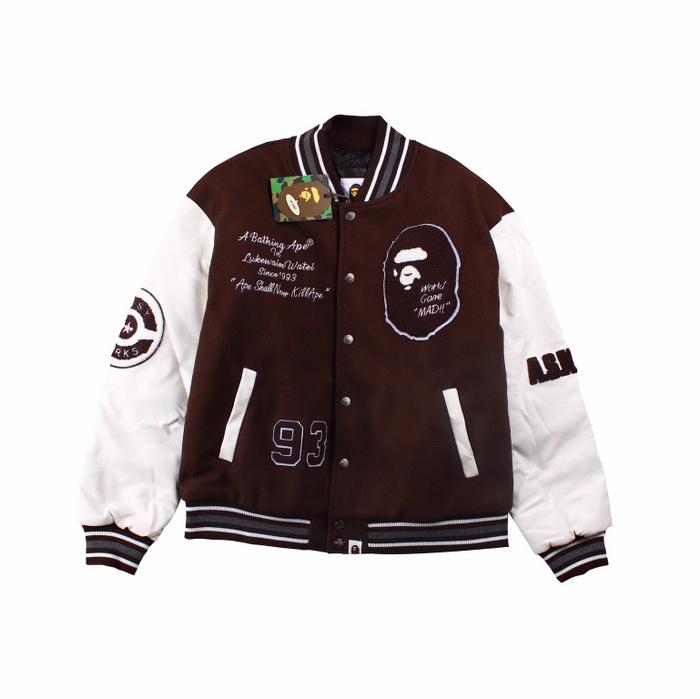 Bape A Bathing Ape Varsity Jacket Brown