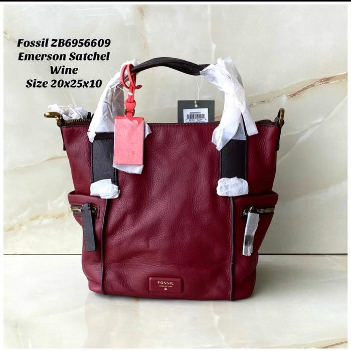 tasFOSSIL emerson medium wine crossbody bag