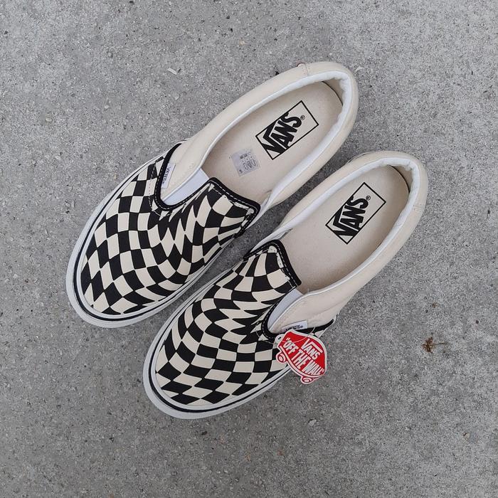 vans slip on twist checkerboard pt navya
