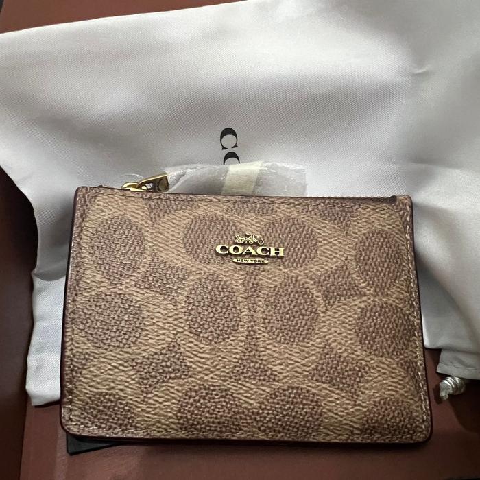 Coach signature zip card wallet Original