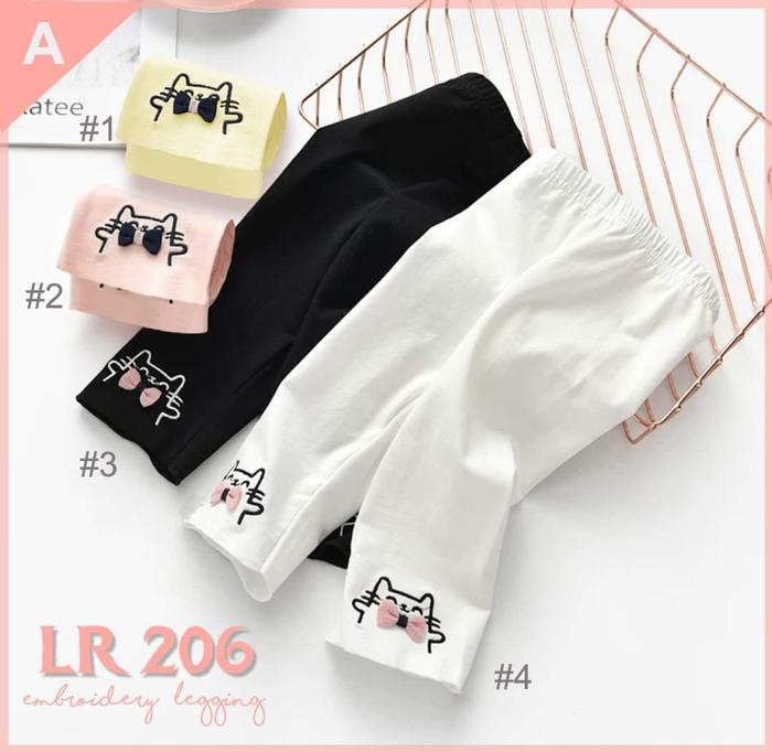 legging import anak perempuan PUTIH kucing lucu polos