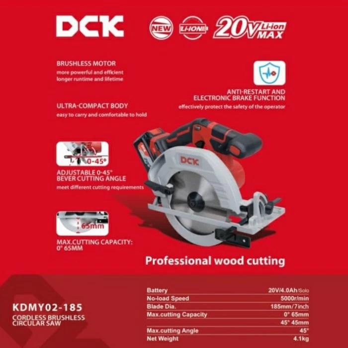 Brushless Cordless Circular Saw 7" DCK KDMY02-185DM