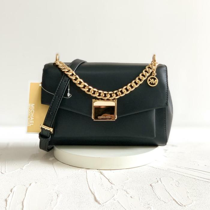 tas michael kors lita medium black tas crossbody bag tas wanita