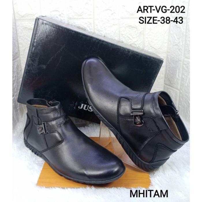 sepatu pria semi boots Justin Otto original