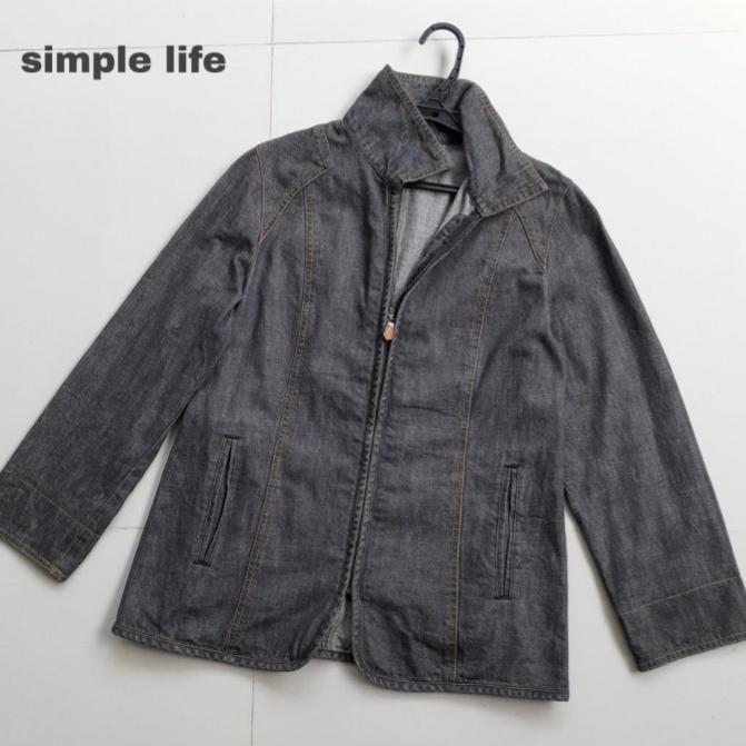 Jaket wanita simple life jeans secnd