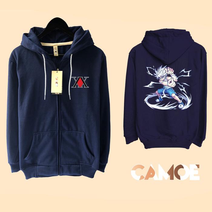 Jaket Hoodie Zipper Killua Zoldyck Godspeed Lightning Hunter X Hunter