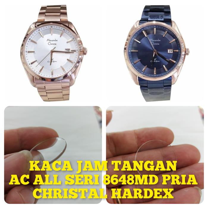 Kaca jam tangan Alexandre christie All seri 8648MD pria