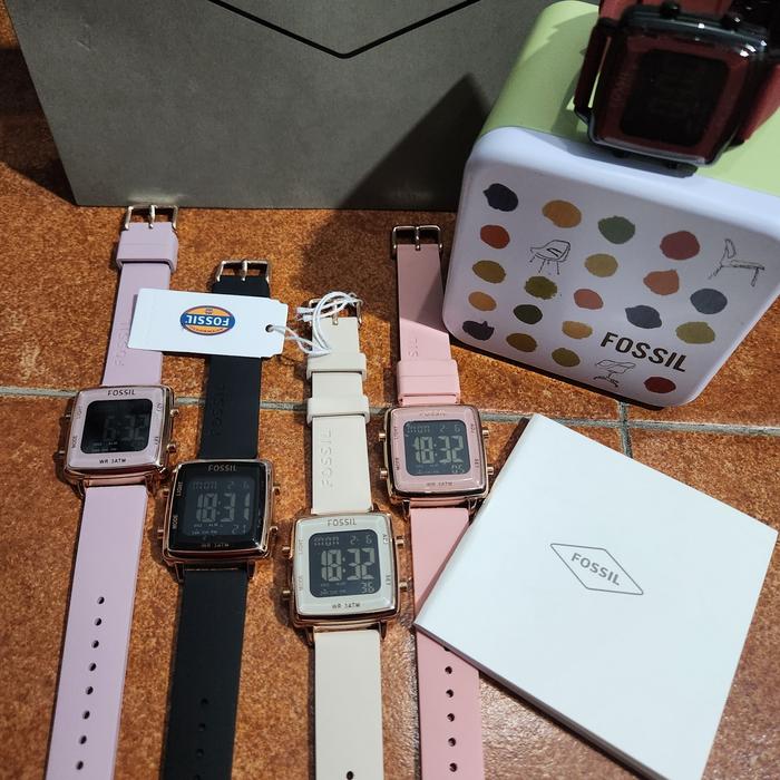 jam tangan digital wanita fossil