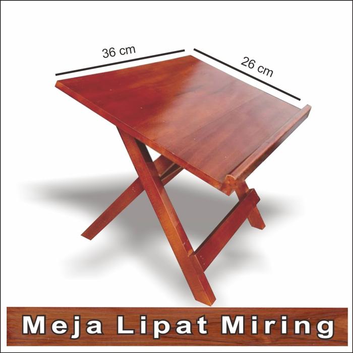Meja Lipat Miring biasa plitur Rehal rakel Miring Plitur 35x27