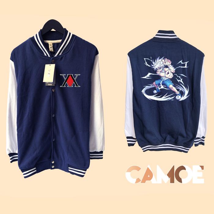 Jaket Varsity Baseball Killua Zoldyck Godspeed Lightning Hunter X Hunt