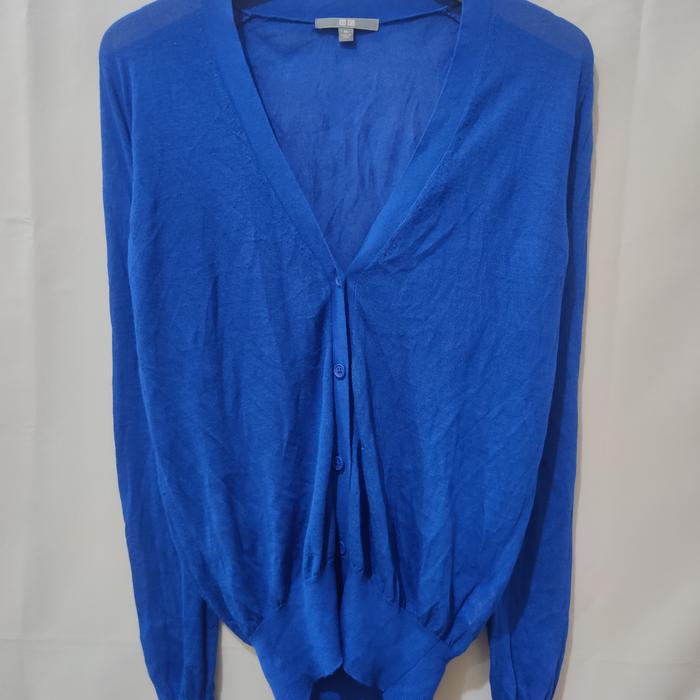 Cardigan Uniqlo Blue Preloved Second
