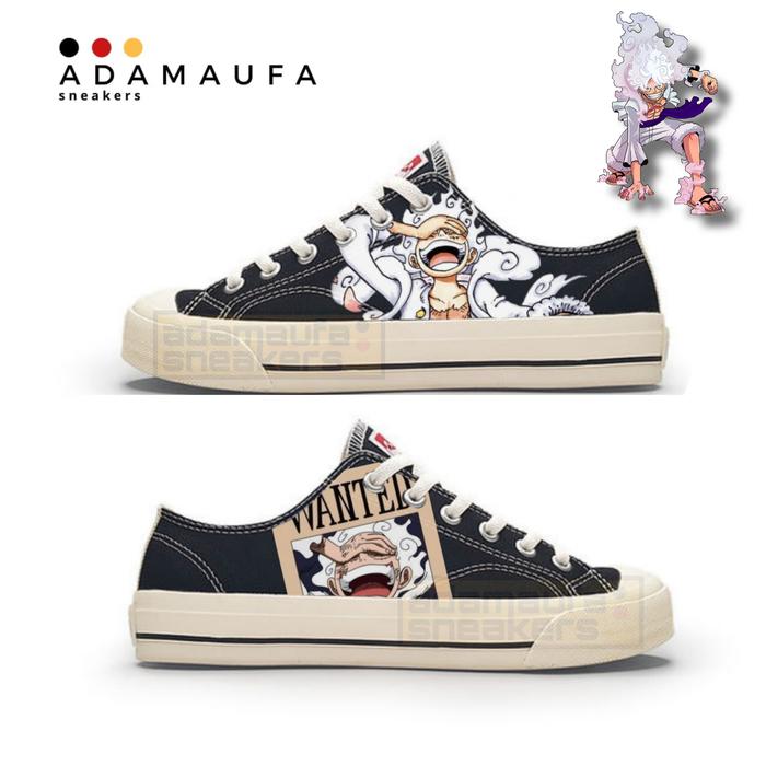 Ventela custom One piece Luffy Gear 5 sepatu pria wanita
