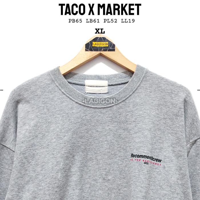 Crewneck Sweatshirt TACO X MARKET Original Second Thrift XL011