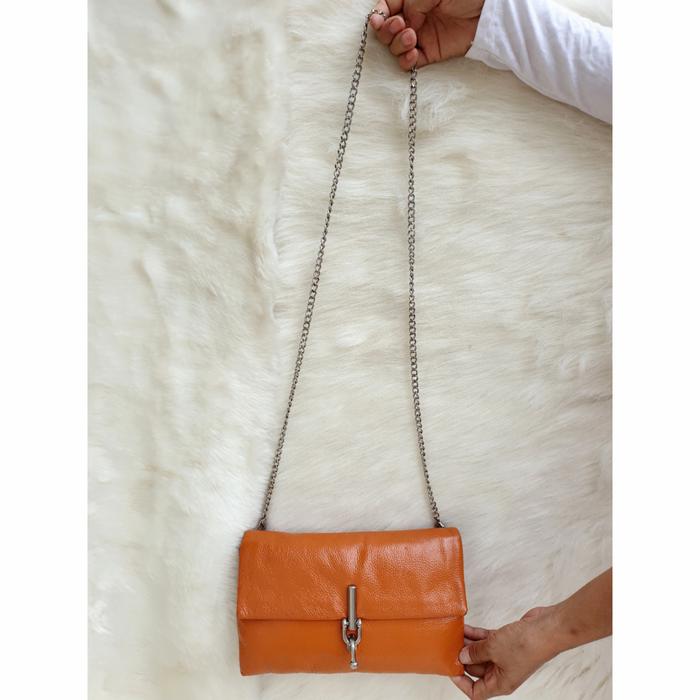 Bampo Tas Selempang Sling Bag Kulit Asli Wanita Second Preloved Thrift