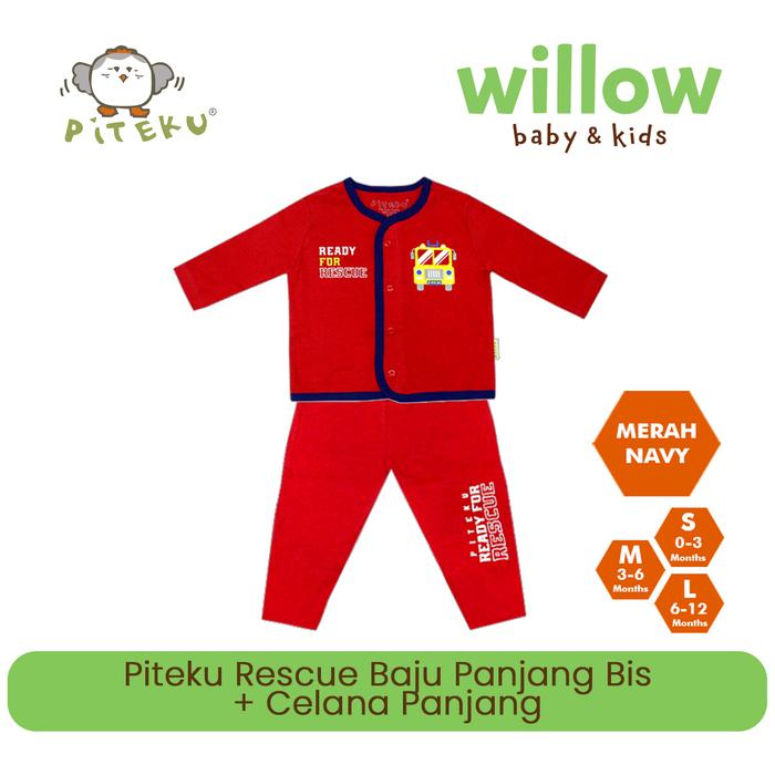 Baju Tidur Anak - Piteku Rescue Baju Panjang Bis+Celana Panjang Bis
