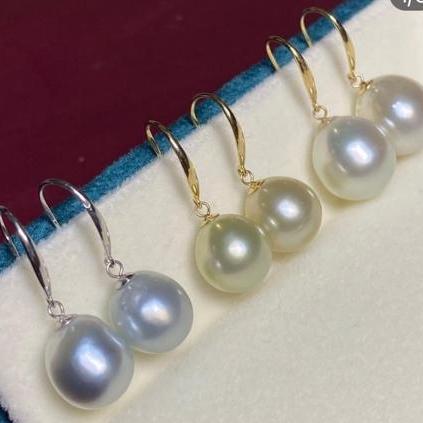 anting mutiara laut asli putih pancing