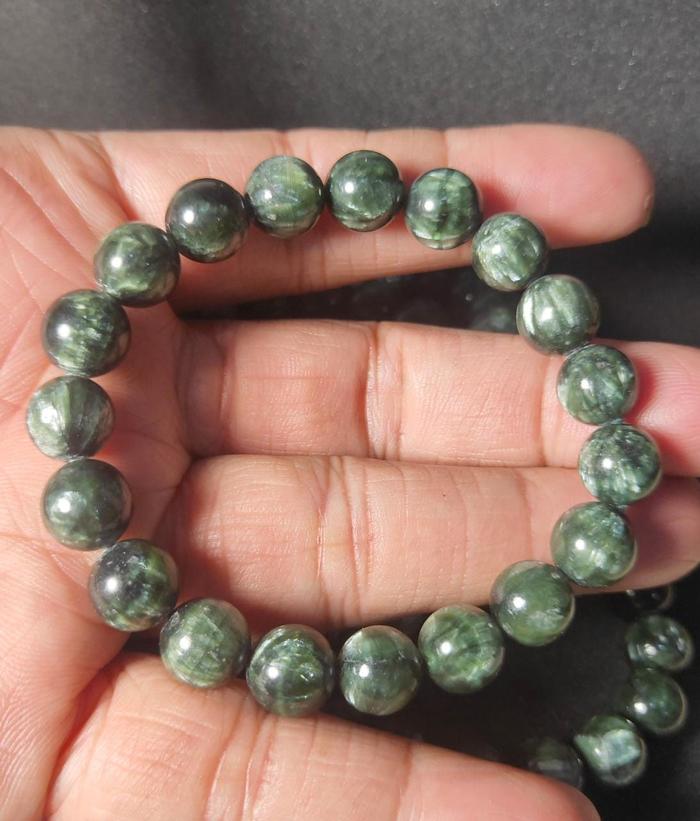 Bracelet / Gelang Natural Seraphinite 10 - 10,5 mm TOP GRADE