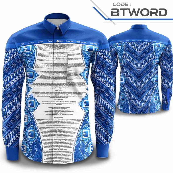 KEMEJA BATIK MICROSOFT OFFICE by Uniqverz