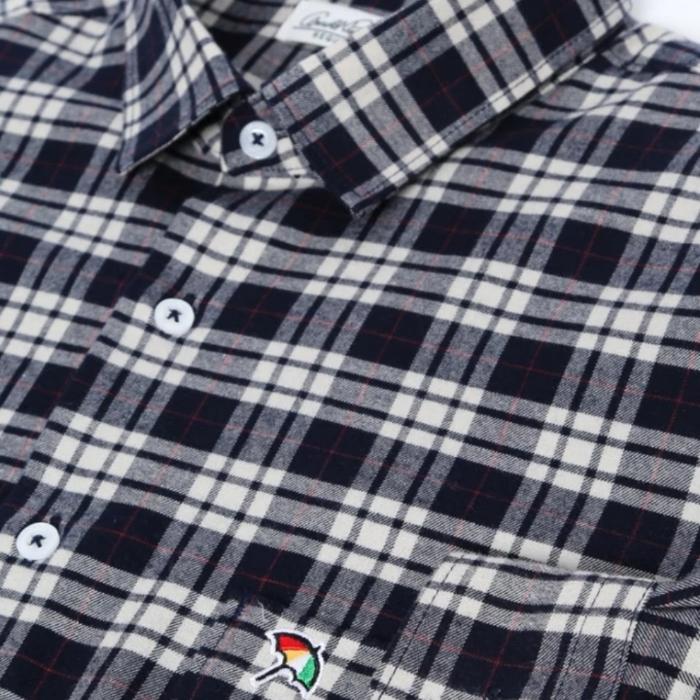 ARNOLD PALMER Kemeja flanel Pria Regulafit,Biru navy BBCF05-Q9