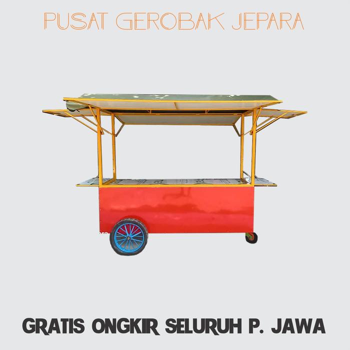 gerobak jualan sosis nasi uduk pecel lele kerang rebus goreng nasi