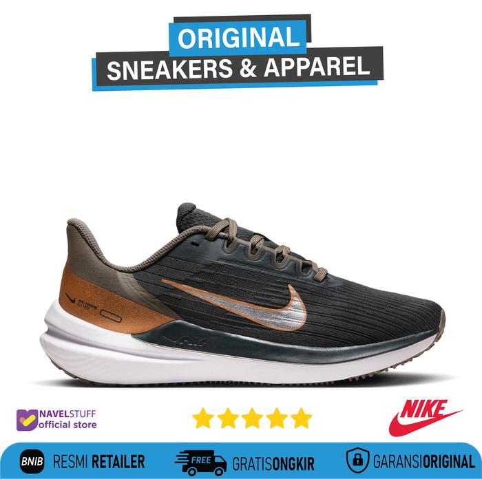 Nike Air Zoom Winflo 9 Grey Metallic Copper Original Resmi BNIB