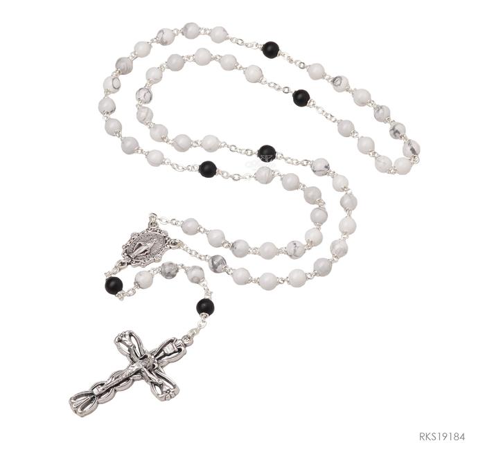Rosario Howlite White 6mm Rohani katolik