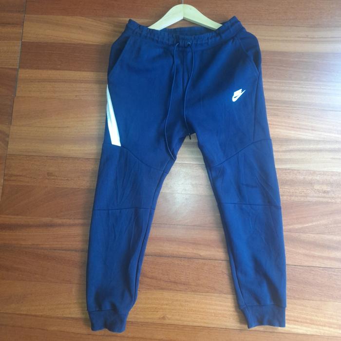 celana jogger pants nike tech fleece navy original