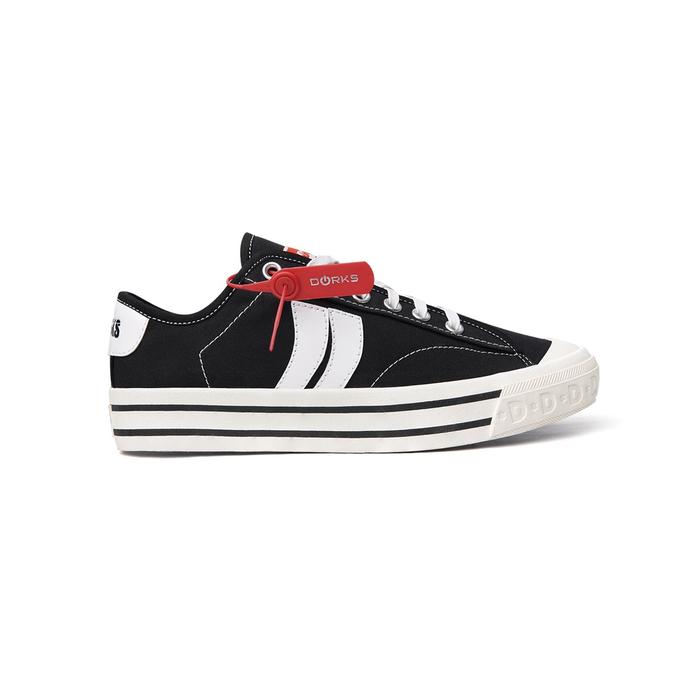 Sepatu Dorks Metro Black White Low Original Sneaker Casual Pria Wanita