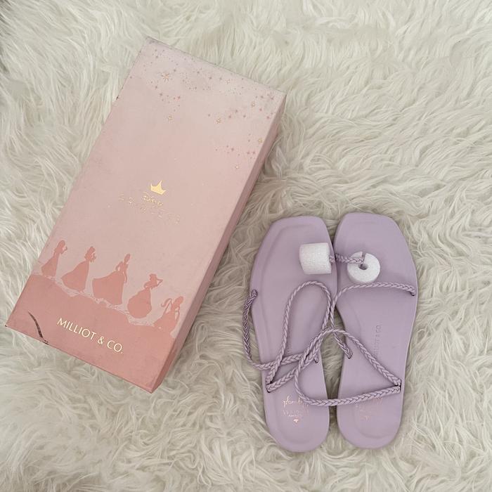 𝙉𝙀𝙒 Milliot & Co Disney Princess Braided Square Toe Sandals Lilac Purple