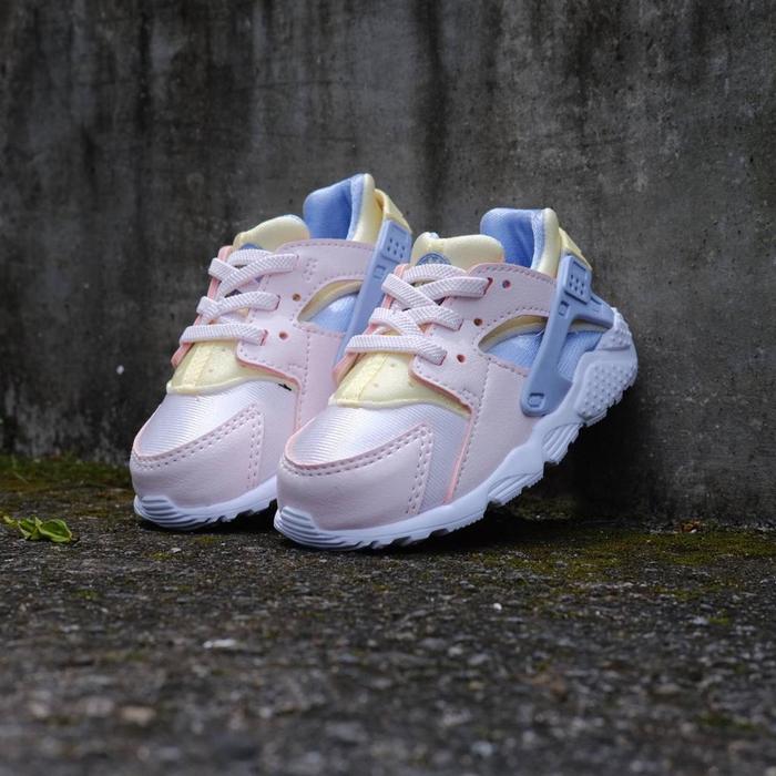 Sepatu Anak NIKE HUARACHE KIDS Pearl Pink Blue Yellow Ori