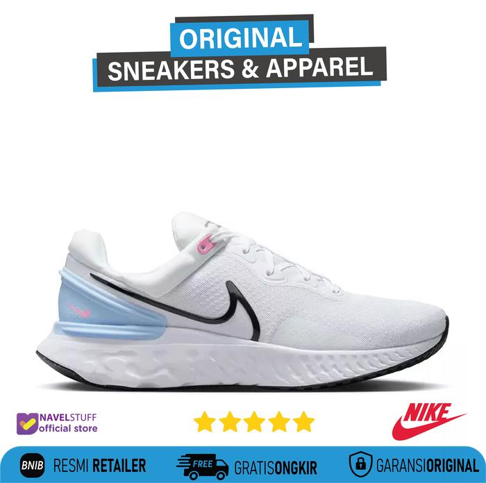 NIKE React Miler 3 White/Black/Cobalt Bliss/Pink Spell Original BNIB