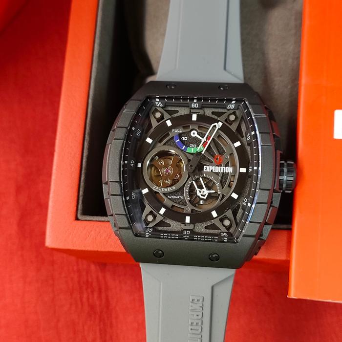 Jam Pria ORIGINAL AUTOMATIC Expedition E 6782 M TITANIUM 24 Jewels