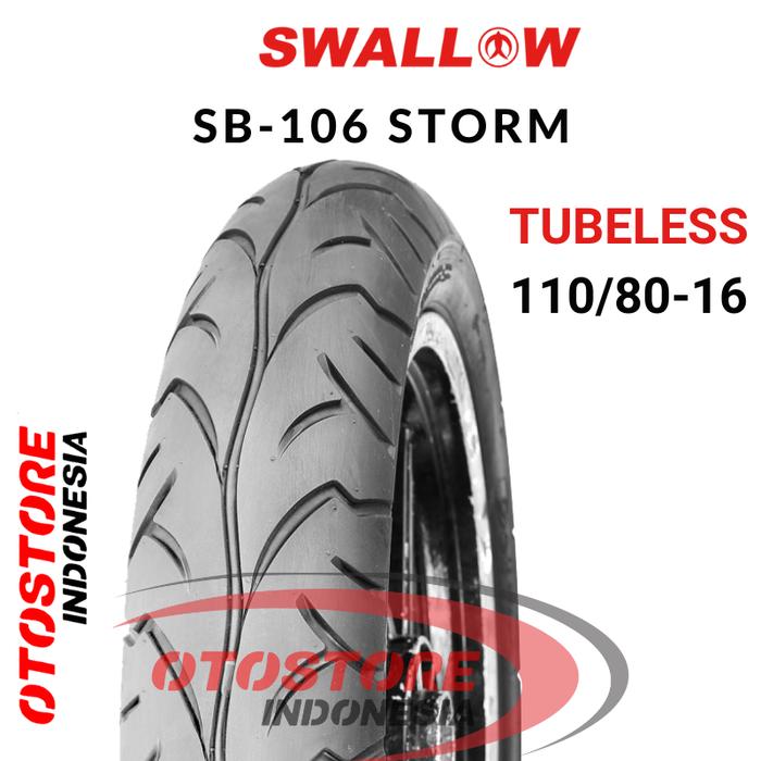 Ban Luar Motor Swallow SB-106 Storm 110/80-16 RING 16 Tubeless
