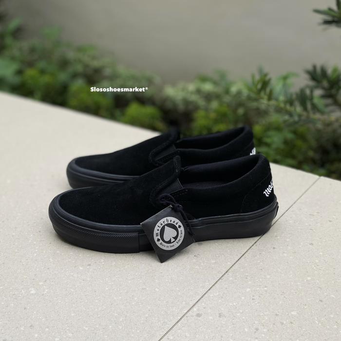 Vans Skate Slip On x Motorhead Full Black - 100% Original / RESMI