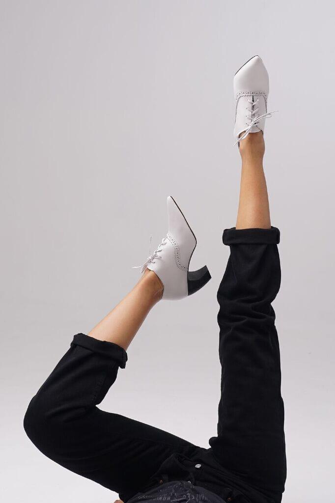 Sydney Block Heels - Jasmine Elizabeth - White