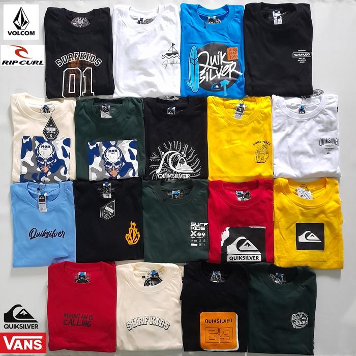 Kaos Anak Laki Laki Lengan Panjang Junior Quicksilver Volcom Ripcurl