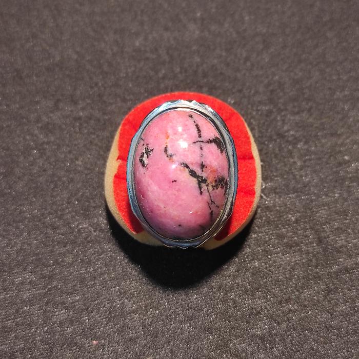 Batu Cincin Red Borneo Jumbo - Ring Monel HM Tebal Size 7