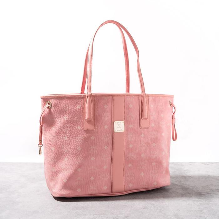 MCM Liz Reversible visetos shopper medium tote bag Blossom Pink