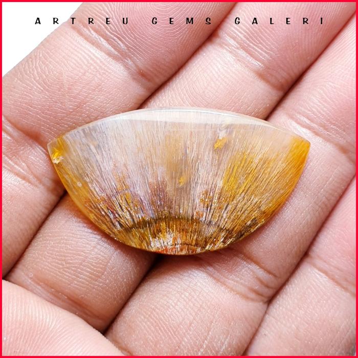 Batu Cendana Serat Emas Unik - 5 | Cincin Batu Akik Ring 5-10