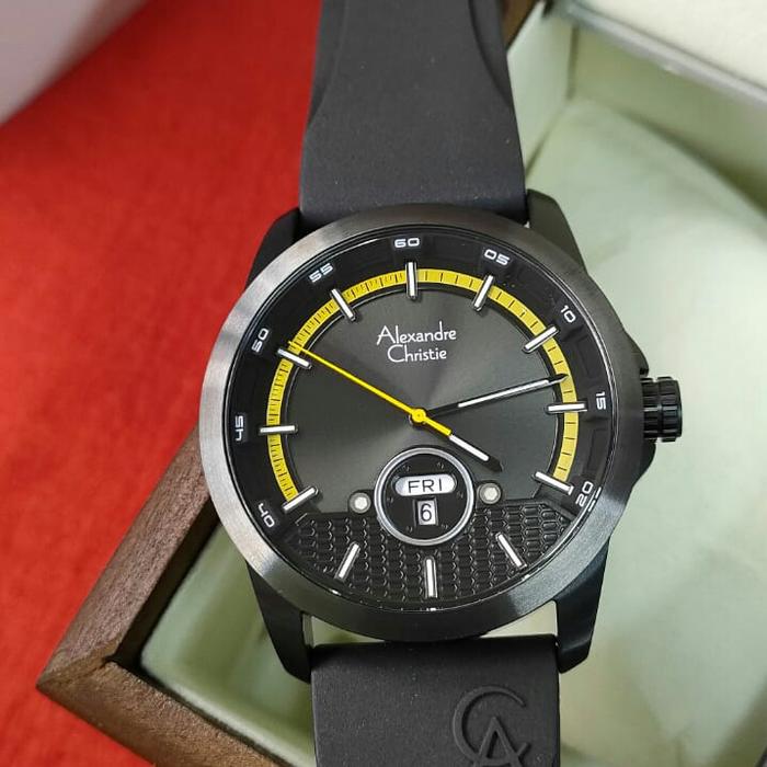 Jam Pria ORIGINAL Alexandre Christie ACF 6656 ME All Steel