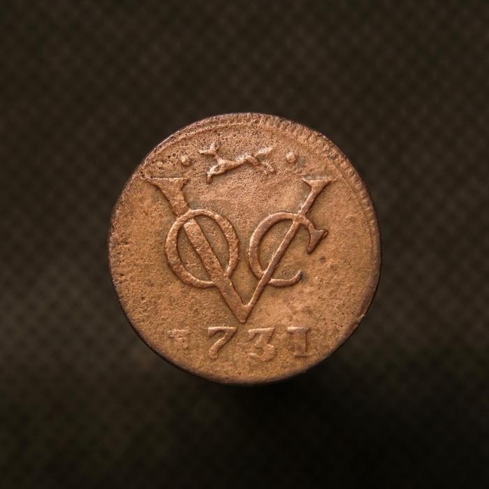 Uang Koin 1 Duit VOC Gelderland Fox Tahun 1731 Belanda
