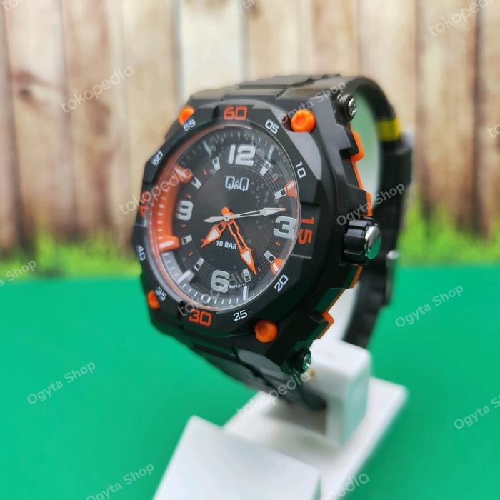 Q&Q QQ Analog Jam Tangan Pria Cokelat GW79J012Y Original