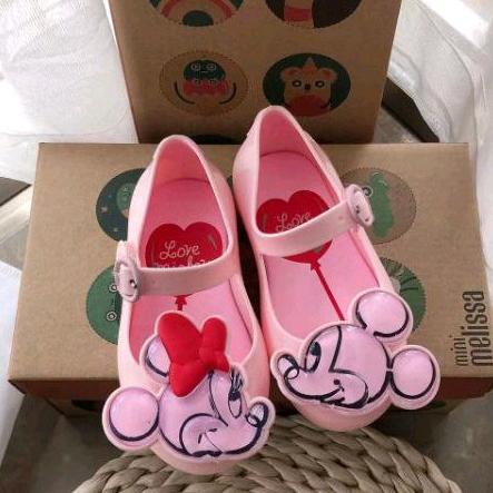 Mini Melissa Mickey Minnie Mouse Sepatu Anak Perempuan Jelly Shoes
