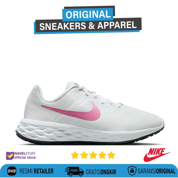 NIKE Revolution 6 Next Nature White/Pink Spell/Fossil Stone/Black BNIB