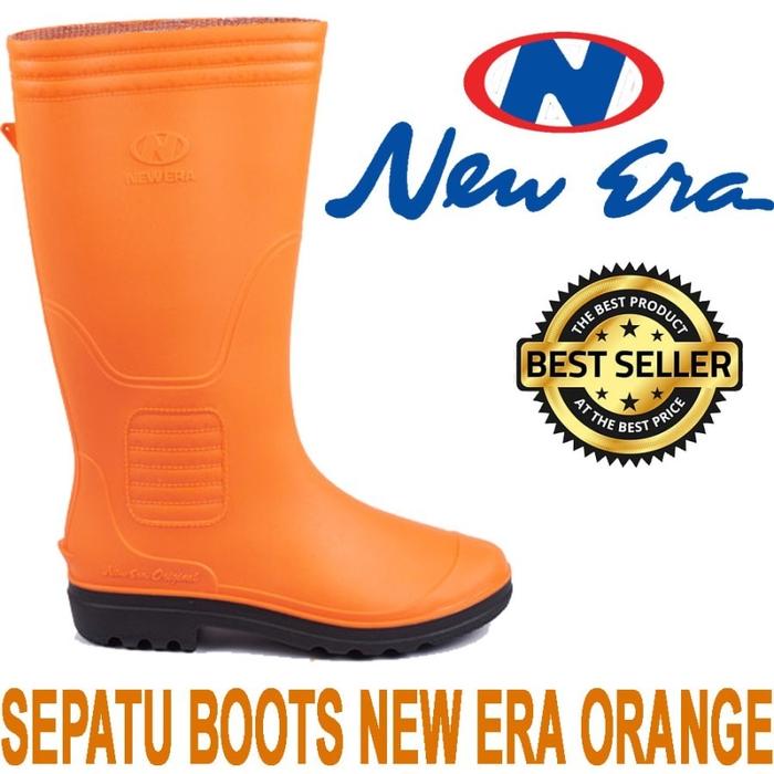 Sepatu New Era Orange - Sepatu Karet New Era