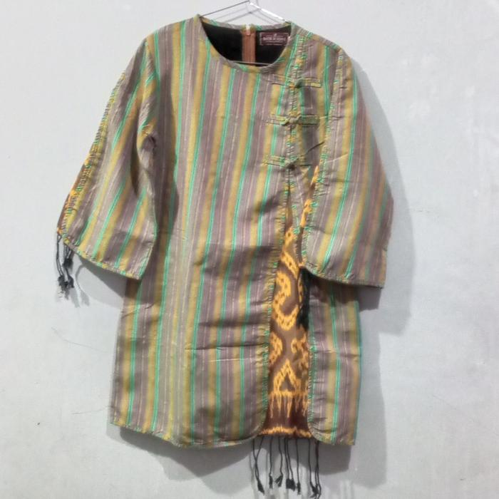 Dress batik motif tenun Roebini