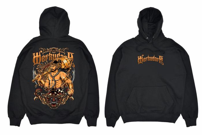 JAKET HOODIE WAYANG WERKUDARA BIG SIZE JUMBO