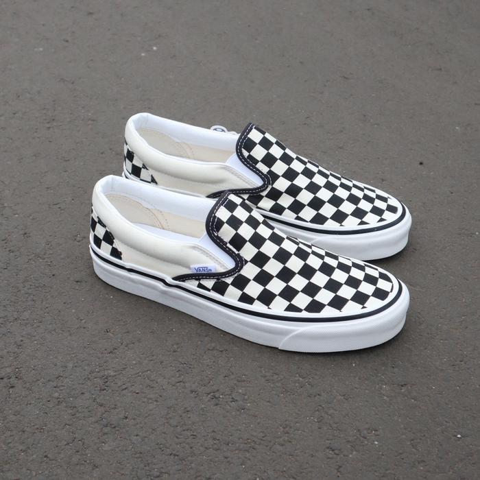 Vans slip on 36 dx anaheim checkerboard black white (Resmi PT NAVYA)