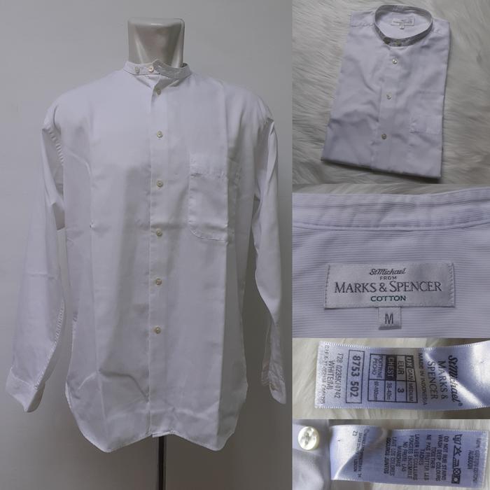 Marks & Spencer St Michael Kemeja Koko Lengan Panjang Pria